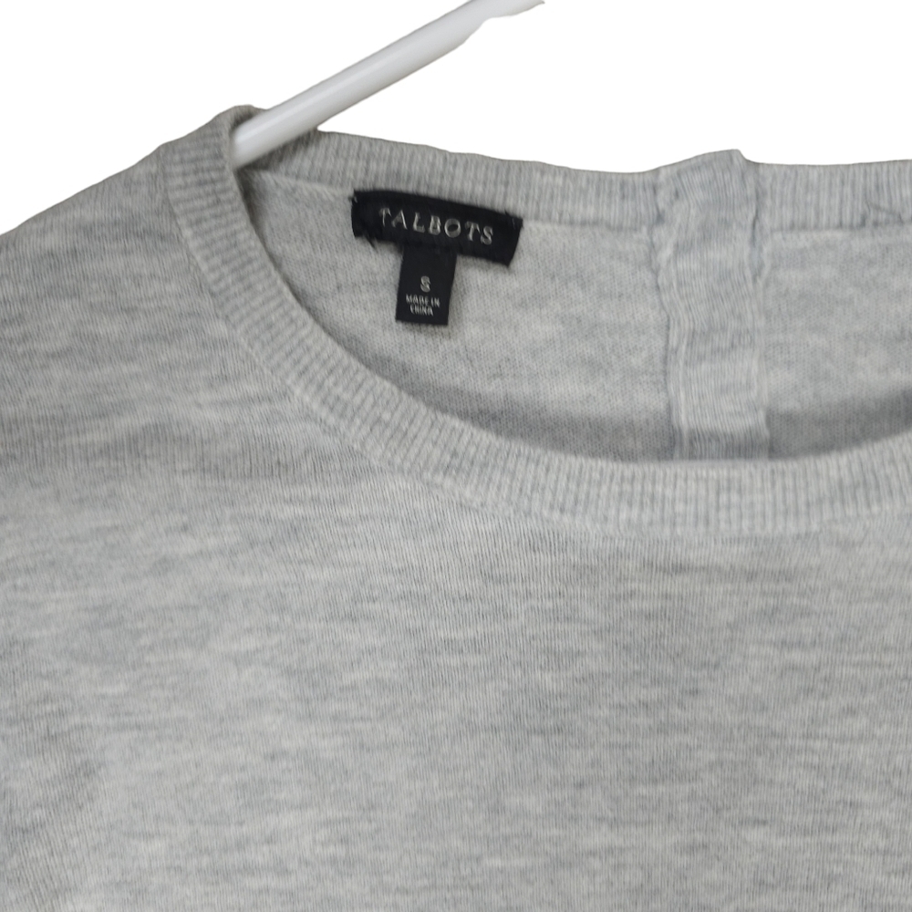 Talbots Gray Lambswool Blend Pullover Sweater - image 5